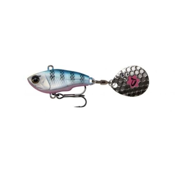 Savage Gear-Fat Spin Tail-Blue Silver Pink-5.5cm / 9g-Hengelsport De Goeie Vangst