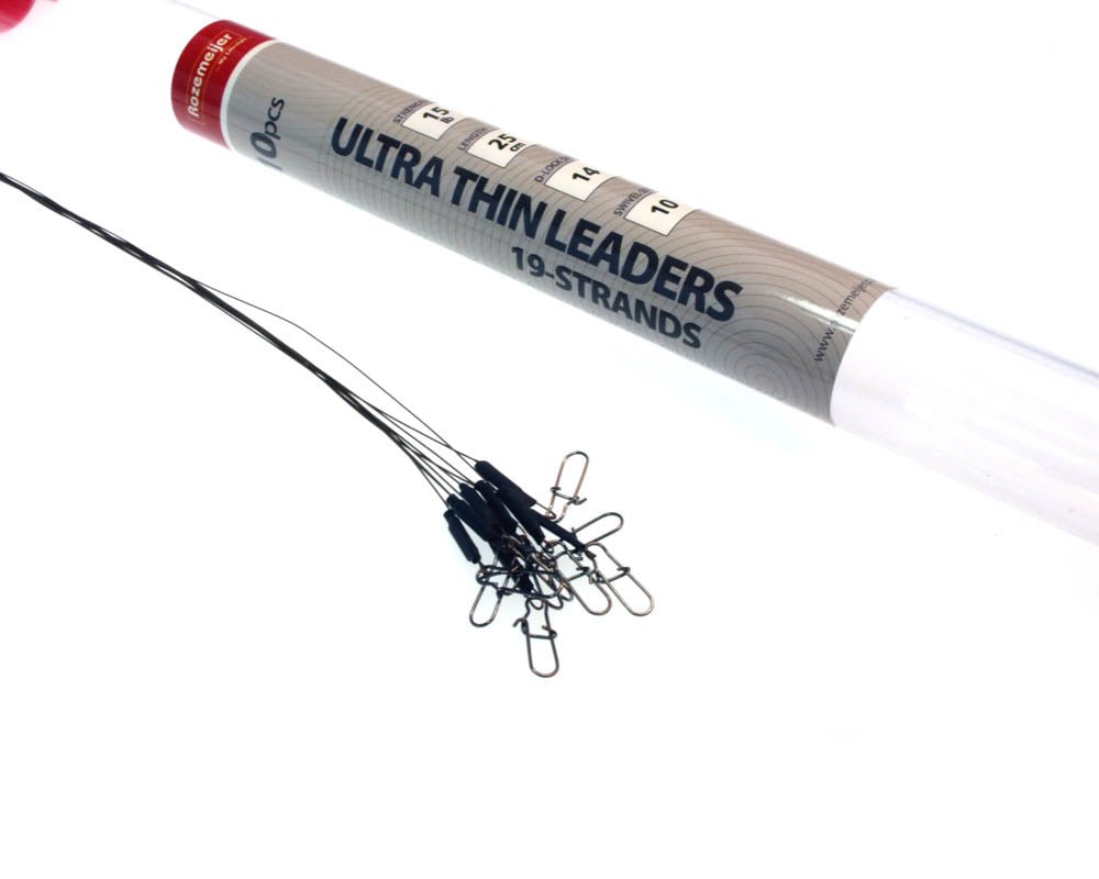 Rozemeijer - Ultra Thin 19 - Strands Leaders 10stuks - Hengelsport De Goeie Vangst