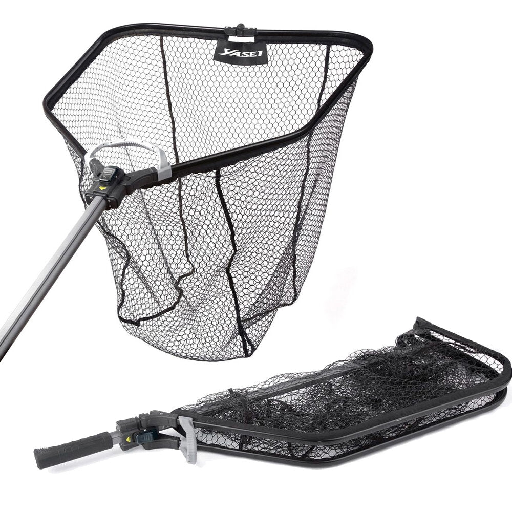 Shimano-Yasei Rubber Net | Large | Foldable-Large - Hengelsport De Goeie Vangst