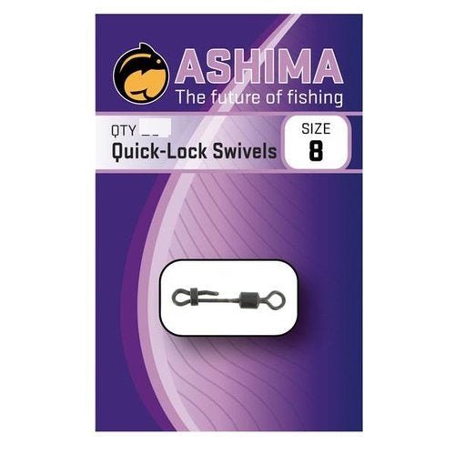 Ashima-Quick-Lock Swivels-Size 8 - Hengelsport De Goeie Vangst
