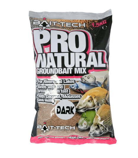 Bait tech - Pro - natural Dark Groundbait Mix | 1.5kg - Hengelsport De Goeie Vangst