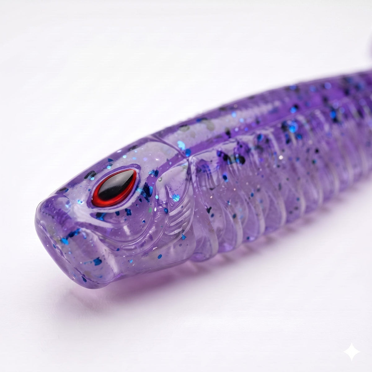 Bite On-Rib Worm Twister-10cm-Lilac-De Goeie Vangst