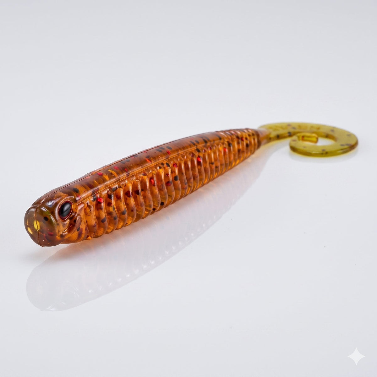 Bite On-Rib Worm Twister-10cm-Motor Oil Red-De Goeie Vangst
