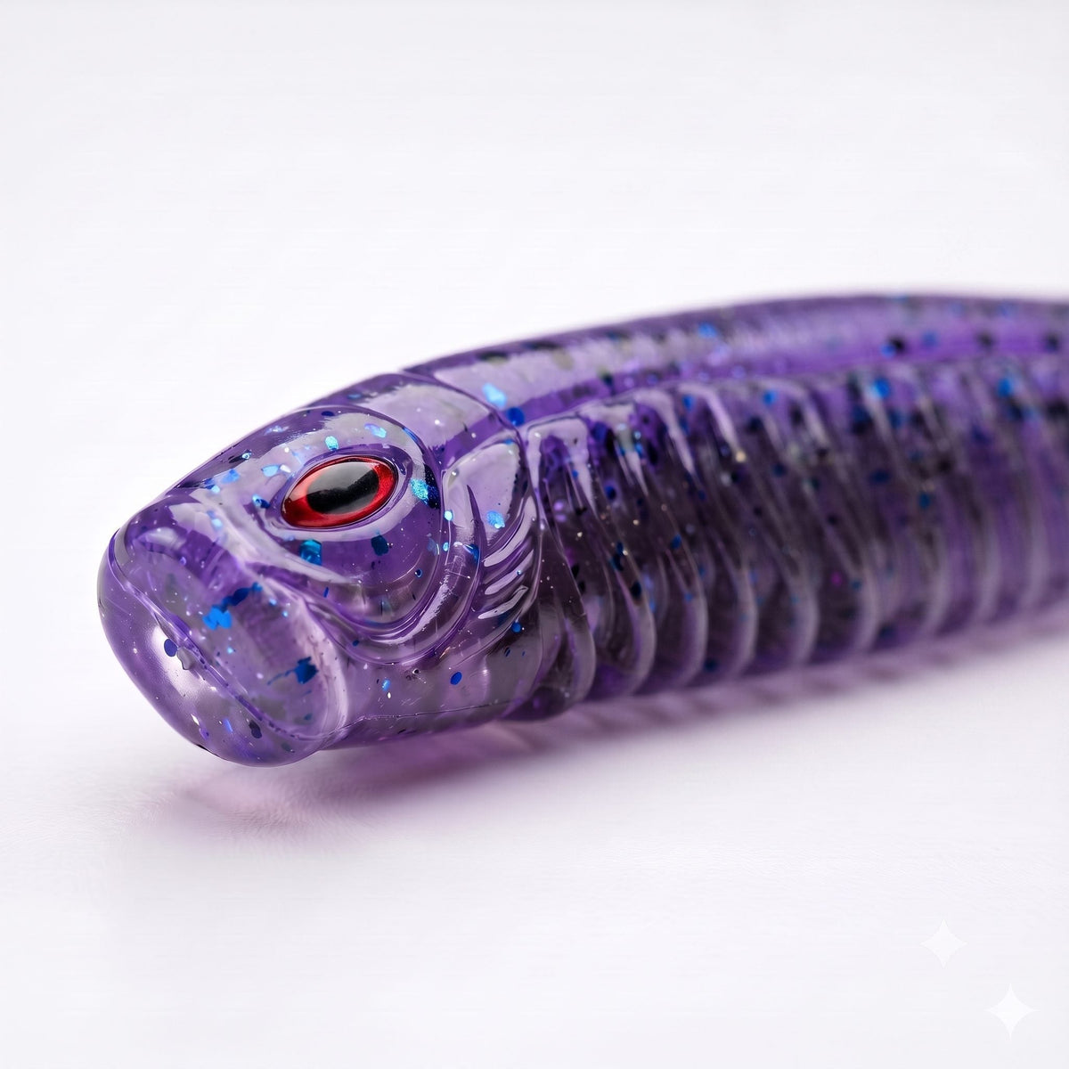 Bite On-Rib Worm Twister-10cm-Violet-De Goeie Vangst