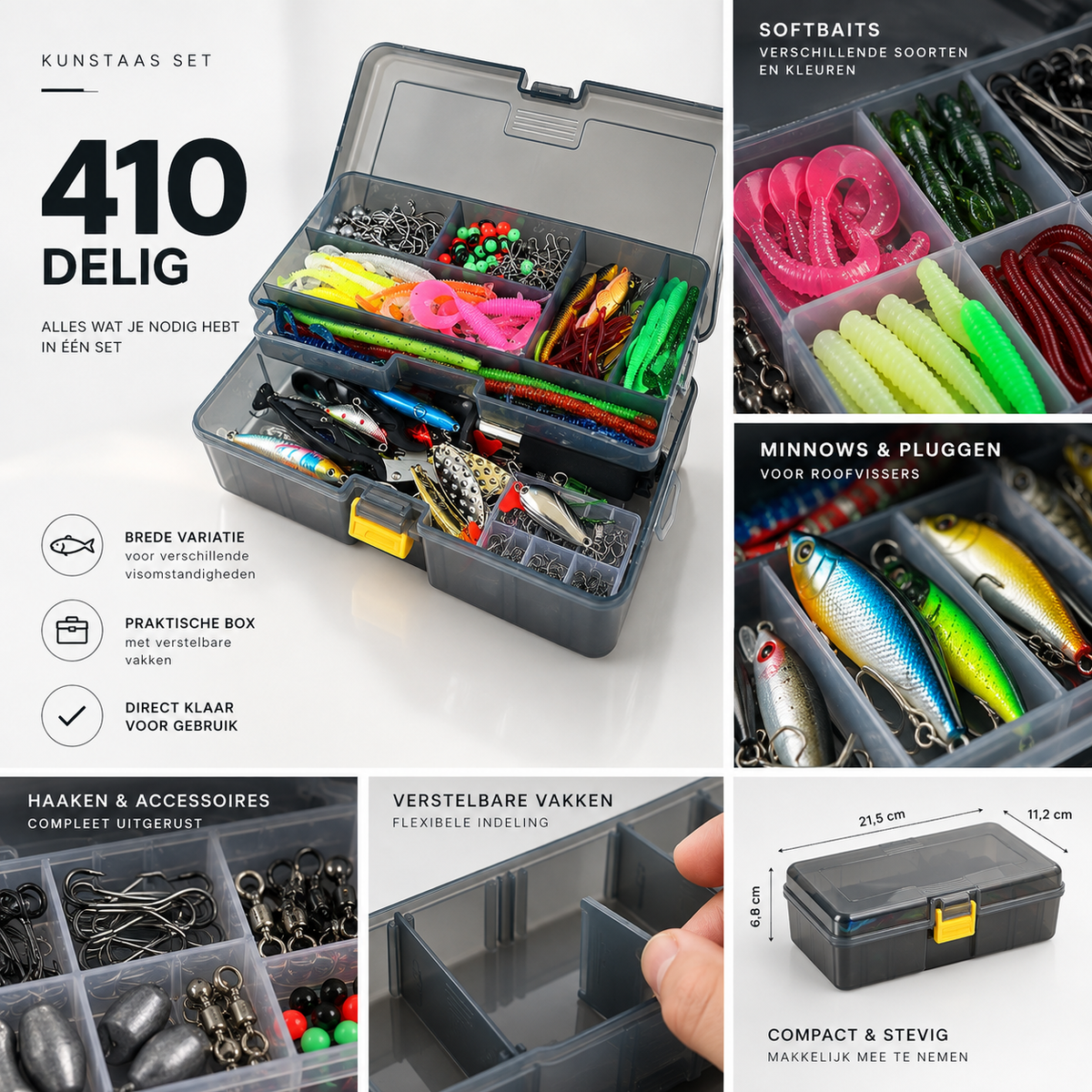 De Goeie Vangst-410-delige Kunstaas Set – Minnow, Pencil & Softbaits - De Goeie Vangst