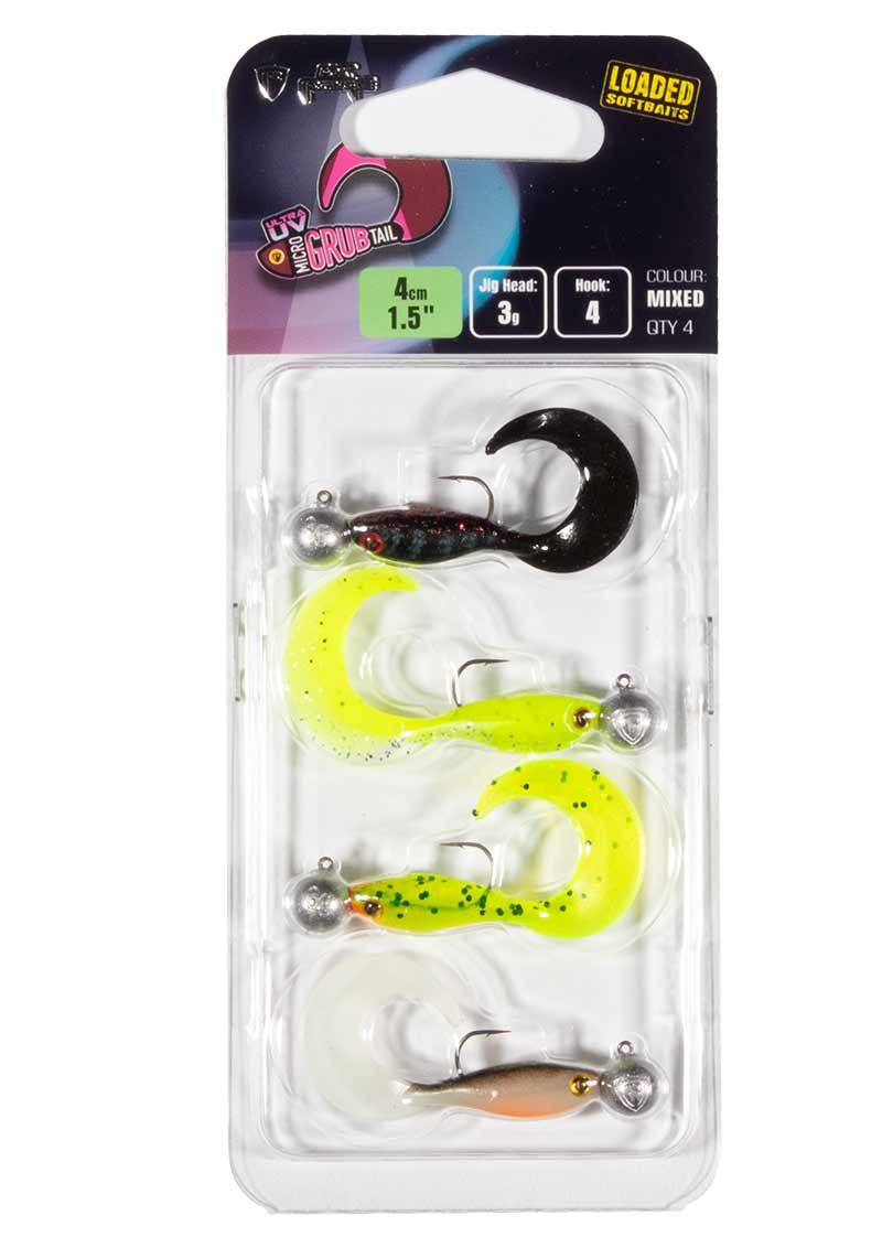 Fox Rage - Ultra UV Micro Grub Mixed Colour Loaded Lure Pack - NMC059 - Hengelsport De Goeie Vangst