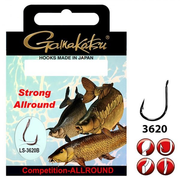 Gamakatsu-Competition Allround LS-3620B-H8 0.24mm 50cm - Hengelsport De Goeie Vangst