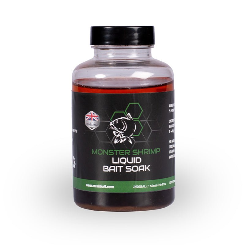 Nash-Monster Shrimp Liquid Bait Soak | 250ml - Hengelsport De Goeie Vangst