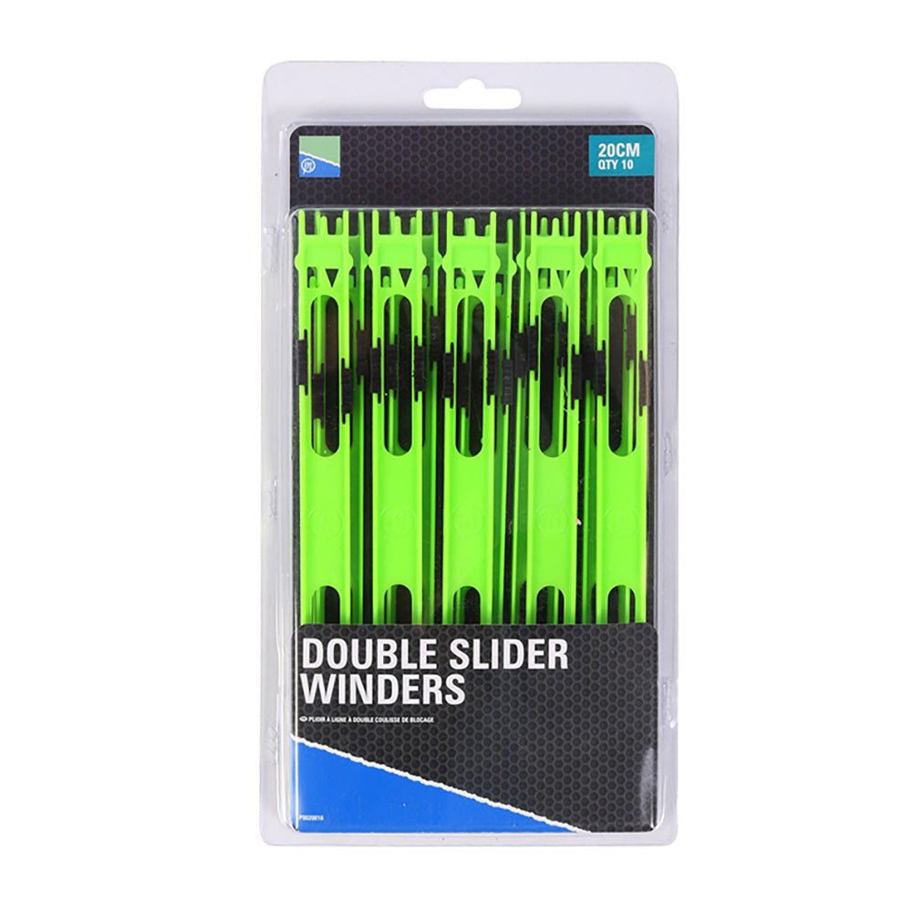 Preston-Double Slider Winders | 20cm | Groen-20cm - Hengelsport De Goeie Vangst