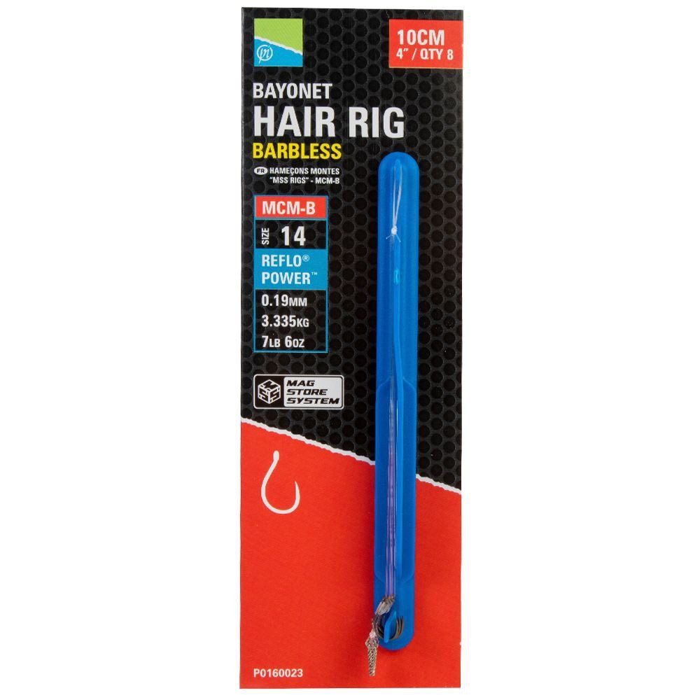 Preston - MCM - B Bayonet Hair Rig 10cm Barbless - Hengelsport De Goeie Vangst