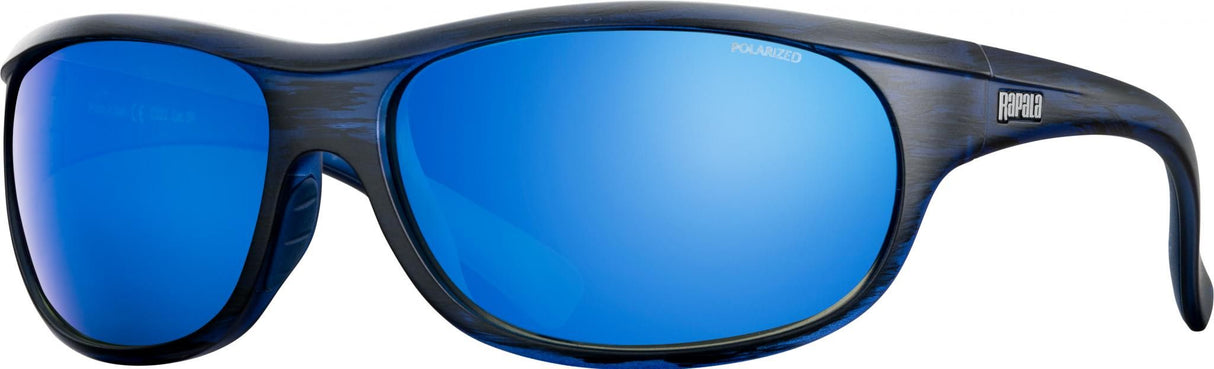 Rapala-Precision Luzia | Matte Blue Stripped Frame | Grey Lens Blue Mirror - Hengelsport De Goeie Vangst