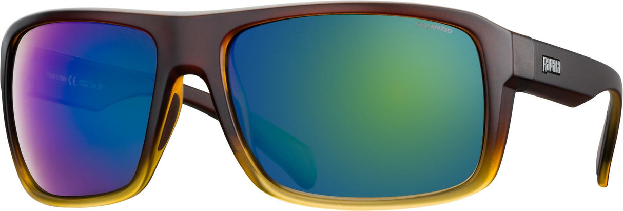 Rapala-Precision Skye | Matte Brown Fade Frame | Amber Lens Green Mirror - Hengelsport De Goeie Vangst