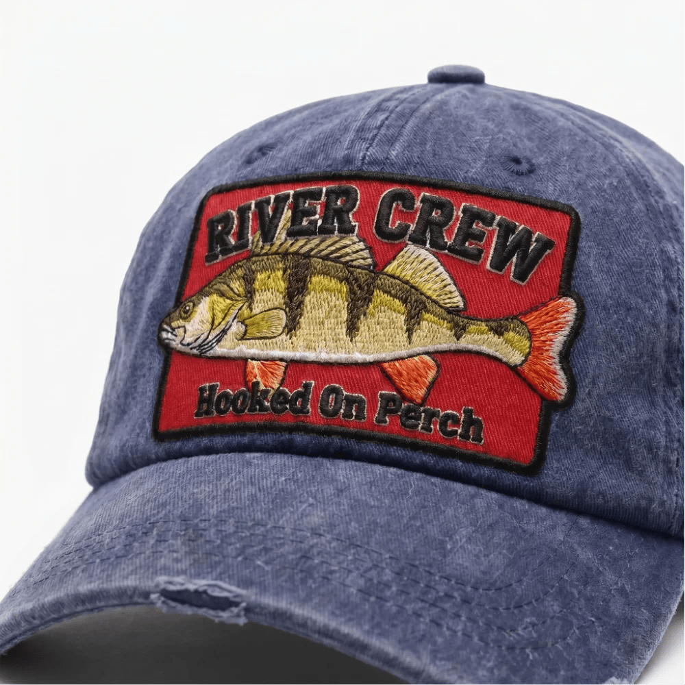 River Crew-Baars Visserspet Blauw - Hengelsport De Goeie Vangst