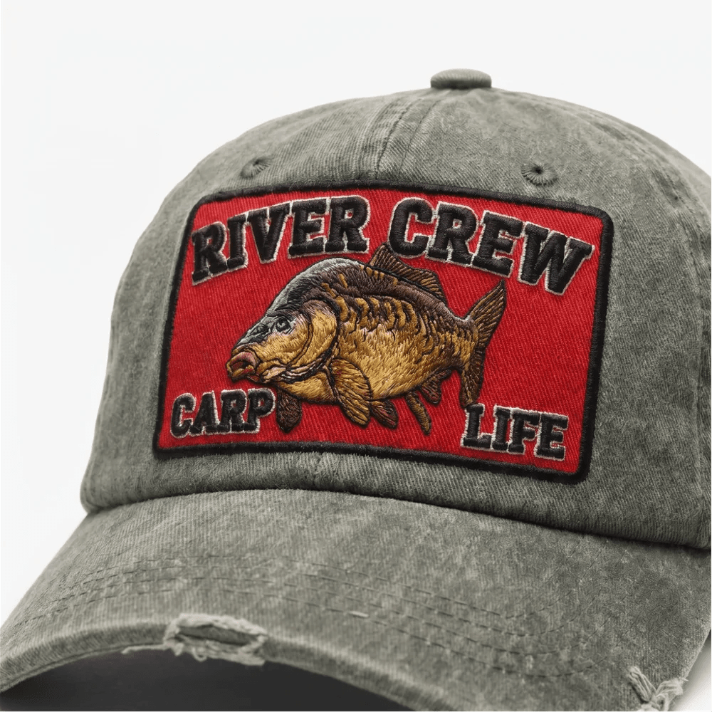 River Crew-Karper Visserspet Olijfgroen - Hengelsport De Goeie Vangst