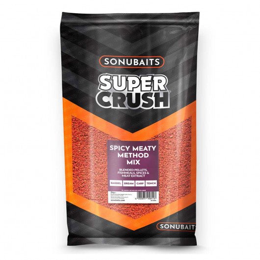 Sonubaits-Supercrush Spicy Meaty Method Mix 2 kg - Hengelsport De Goeie Vangst