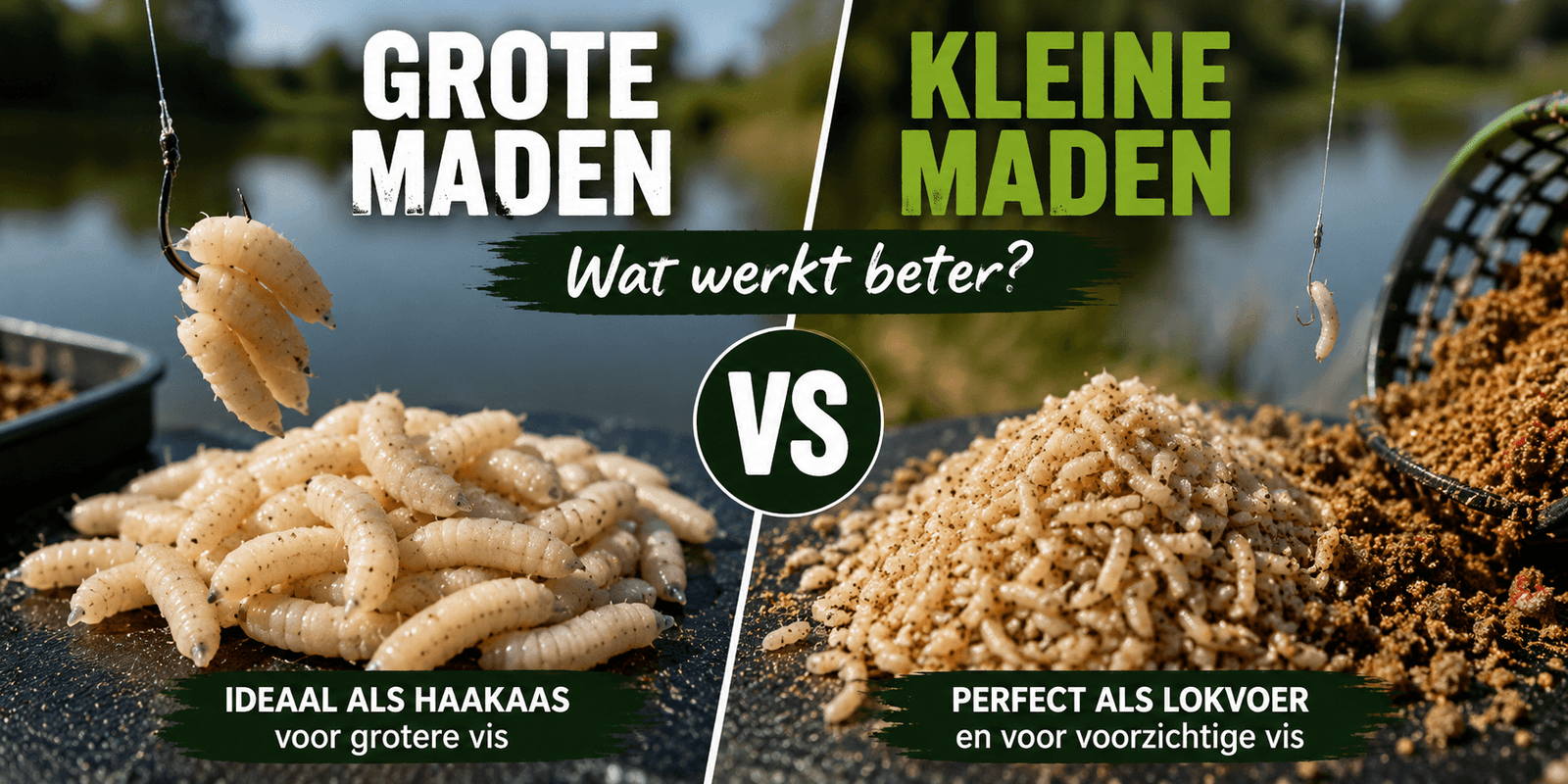Grote of kleine maden: wat werkt beter tijdens het vissen? - Hengelsport De Goeie Vangst