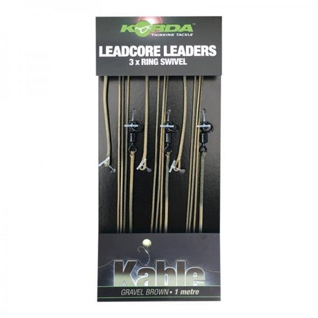 Korda - Leadcore Leaders 3X Ring Swivel | 1m - Hengelsport De Goeie Vangst