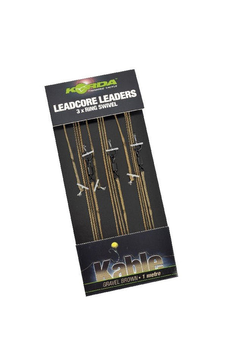 Korda - Leadcore Leaders 3X Ring Swivel | 1m - Hengelsport De Goeie Vangst