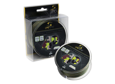 Carp Spirit-4-D Camo Gevlochten Lijn | 300m-Camo-0.35mm-Hengelsport De Goeie Vangst