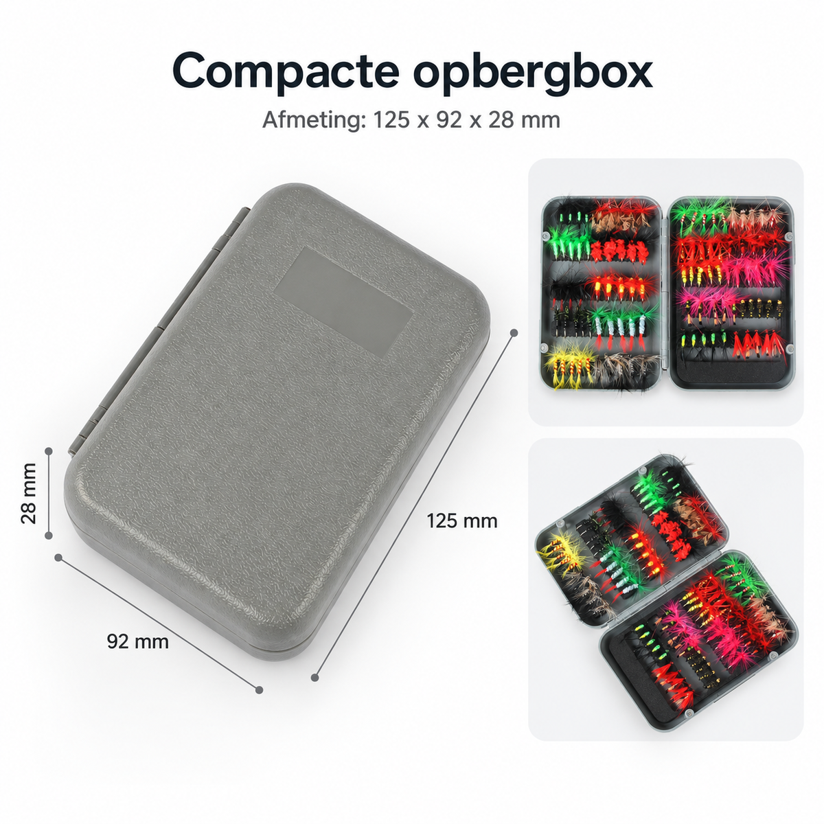 100-delige Kunstvliegen Set met Opbergbox