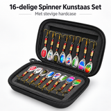 16-delige Spinner Kunstaas Set met Hardcase