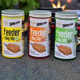 Swim Stim Feeder & Bag Dip - overzicht drie smaken