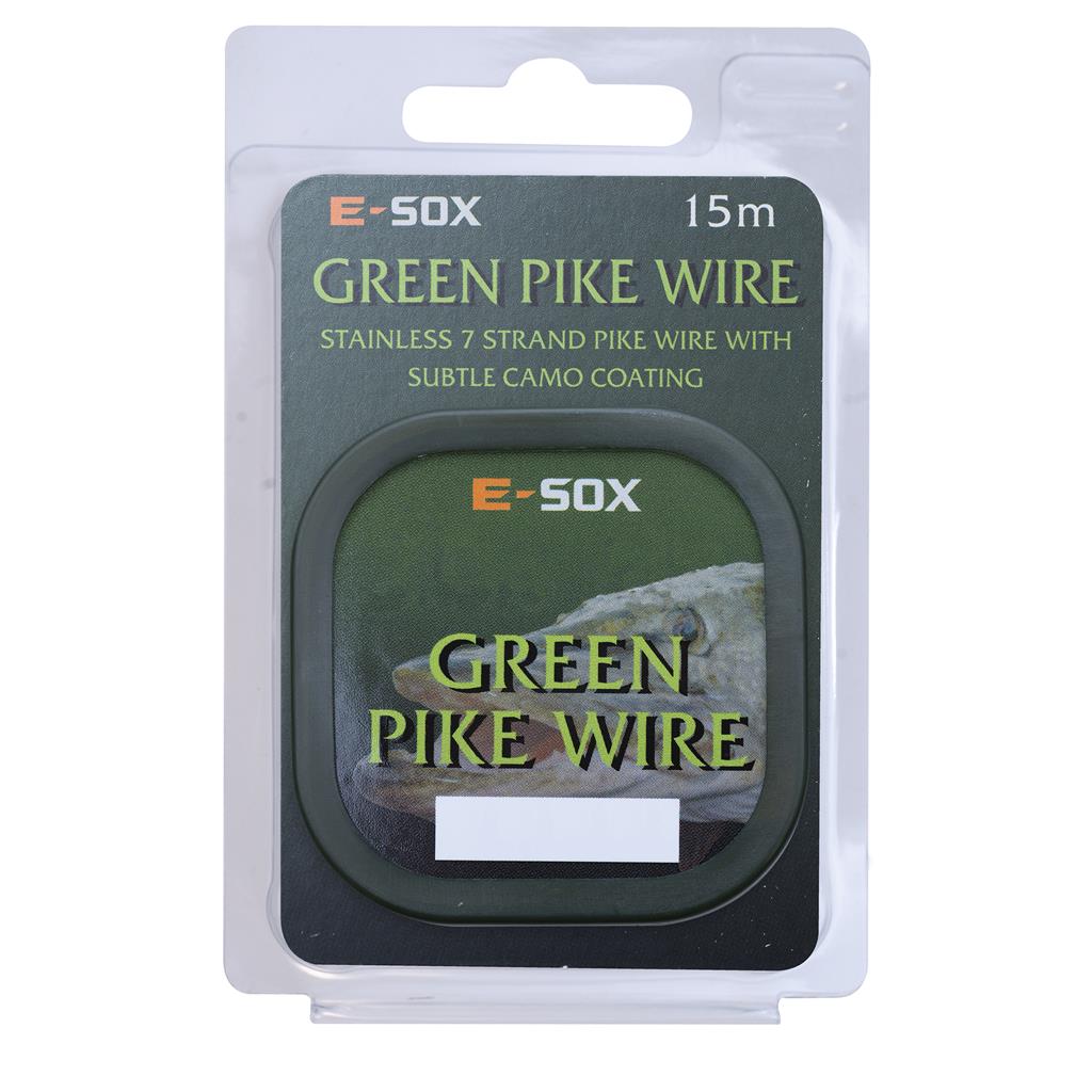 E - SOX - Green Pike Wire | 15m - Hengelsport De Goeie Vangst