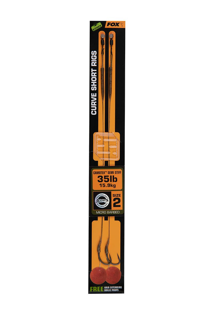 Fox Carp-Edges Camotex Curve Short Rigs-2 - Hengelsport De Goeie Vangst