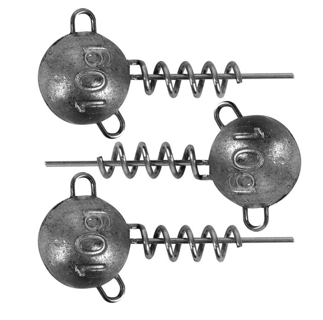 Fox Rage-Corkscrew Round Jig Heads-Grijs-10g-Hengelsport De Goeie Vangst