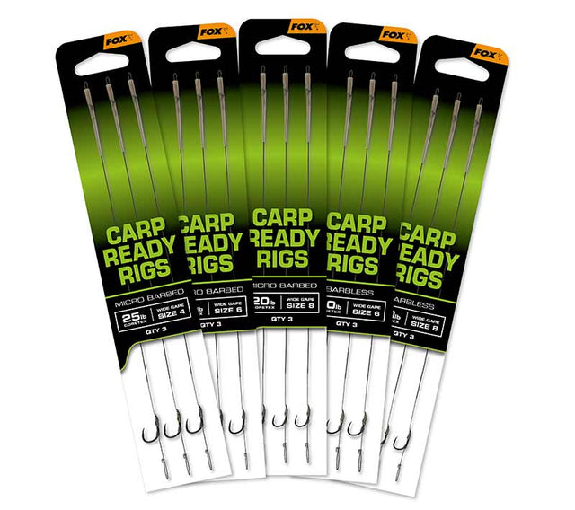 Fox Carp - EOS Barbless Ready Carp Rigs Wide Gape - Hengelsport De Goeie Vangst