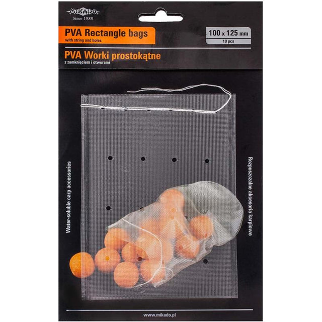 Mikado - Pva Bags Met Gaatjes En Koord | 101X125Mm - Hengelsport De Goeie Vangst