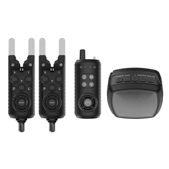 Sonik - Gizmo2 Alarm Set 2+1 + Bivvy Lamp - Hengelsport De Goeie Vangst