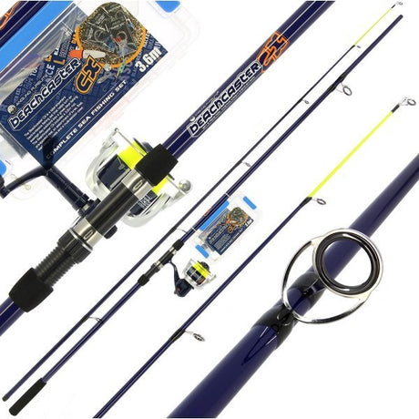 Angling Pursuits - Beachcaster Combo – Strandhengel Set met Molen & Accessoires - AP-F-COMB-BEACH - Hengelsport De Goeie Vangst