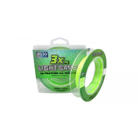 Asso-PE 3X Light Games-Hi-vis green-0.02 mm-Hengelsport De Goeie Vangst