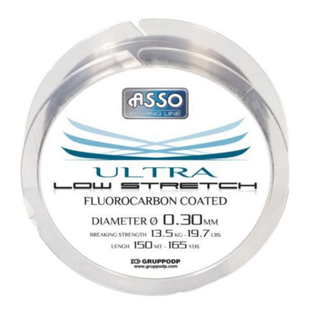 Asso-Ultra Low Stretch Fluorocarbon Coated Nylon-Clear-0.14mm-Hengelsport De Goeie Vangst