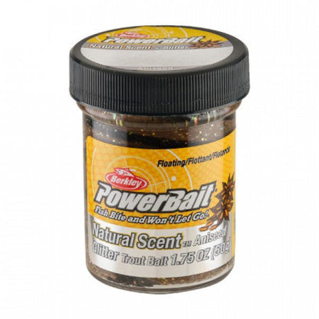 Berkley-Powerbait Natural Glitter Anise Black/brown Twist 50g - Hengelsport De Goeie Vangst