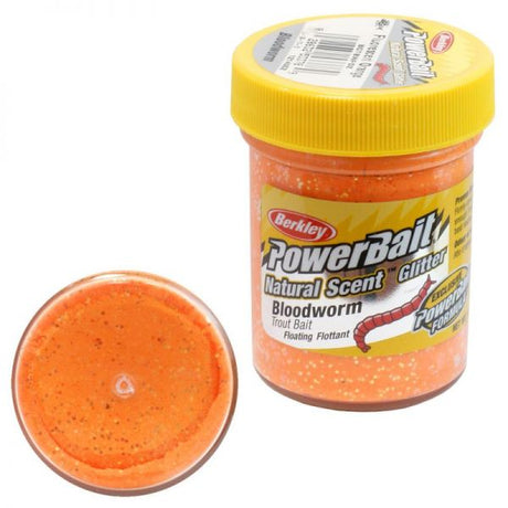 Berkley-Powerbait Natural Glitter Trout Bait Bloodworm Fluo Orange-orange - Hengelsport De Goeie Vangst