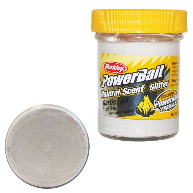 Berkley-Powerbait Natural Glitter Trout Bait | Garlic White - Hengelsport De Goeie Vangst