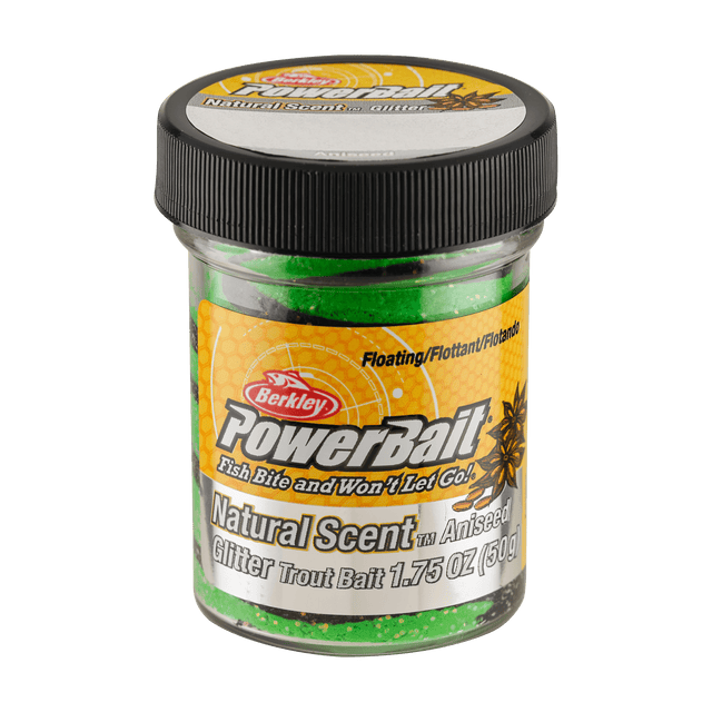 Berkley-Powerbait | Natural Scent | Aniseed Black/ Spring Green-Black & Spring green - Hengelsport De Goeie Vangst