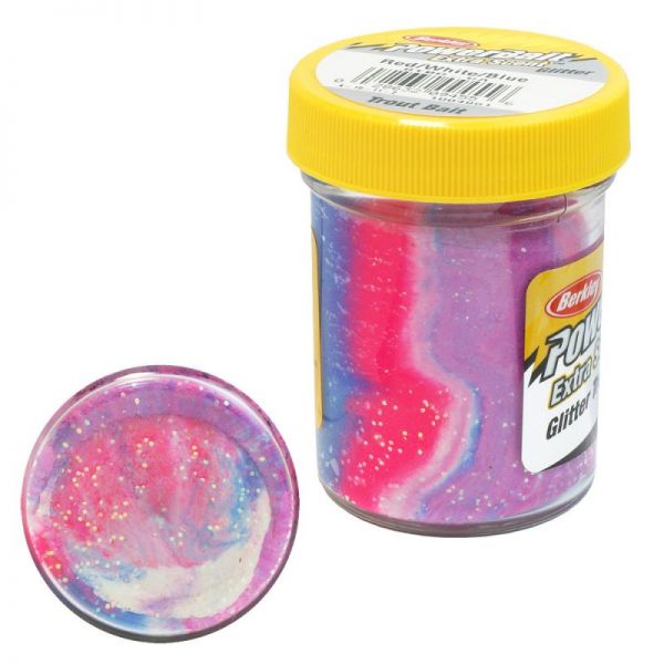 Berkley - Powerbait Select Glitter Trout Bait Captain America - Hengelsport De Goeie Vangst