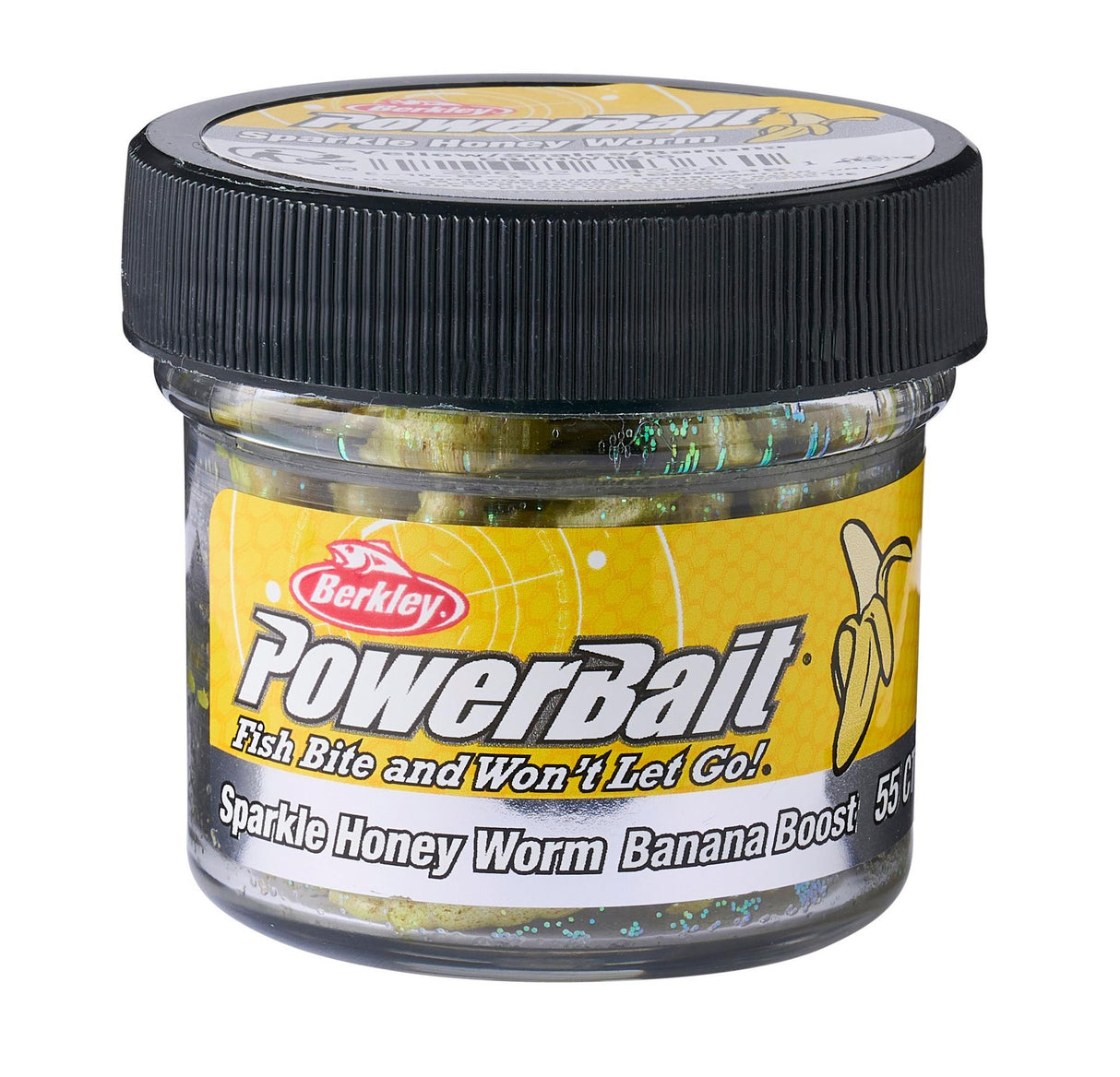 Berkley-Powerbait Sparkle Honey Worm | 2.5cm-Yellow Glitter-2.5cm-Hengelsport De Goeie Vangst