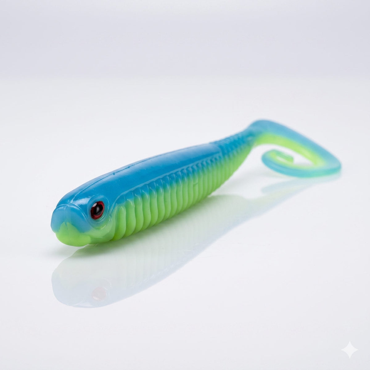 Bite On-Rib Worm Twister-10cm-Ice Chartreuse-De Goeie Vangst