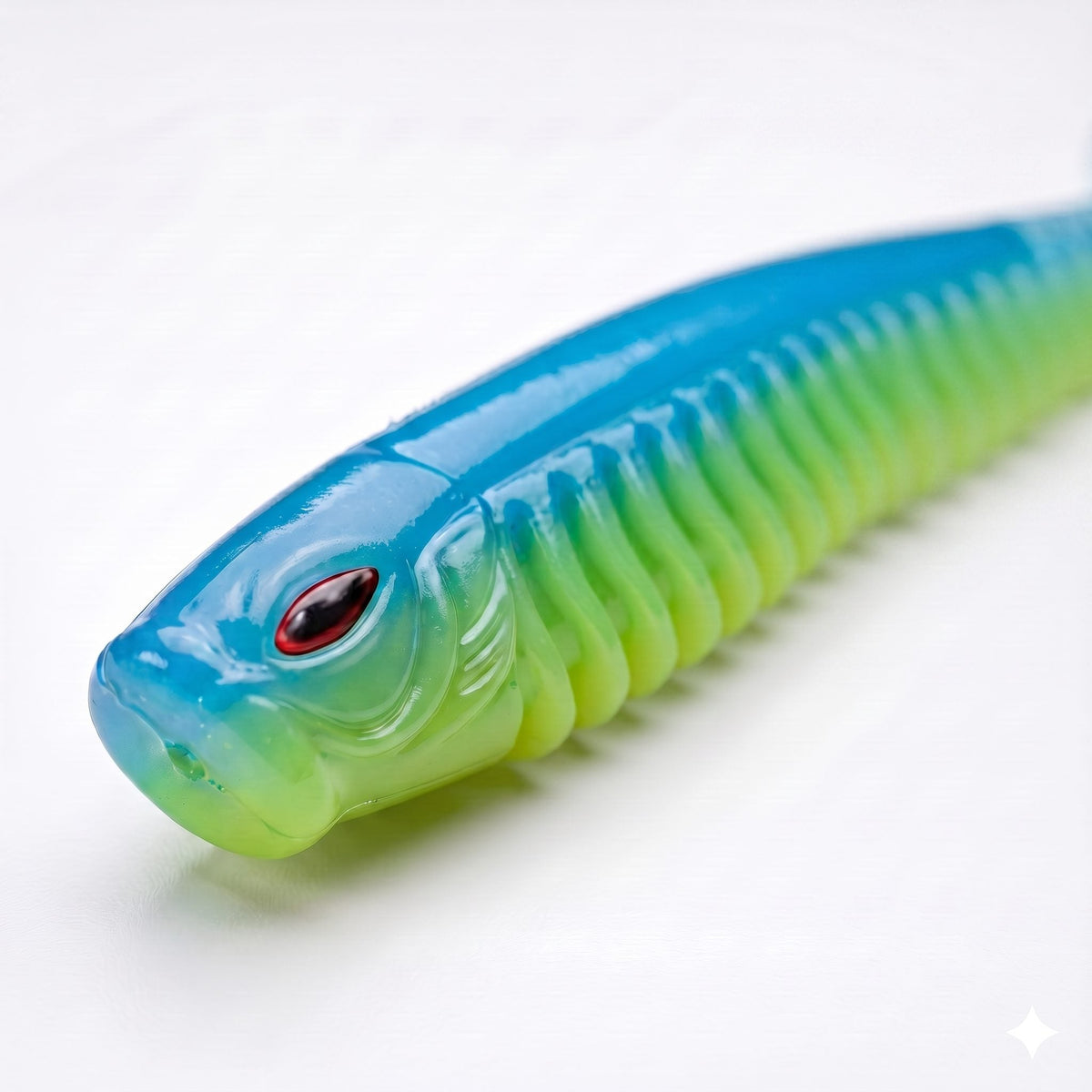 Bite On-Rib Worm Twister-10cm-Ice Chartreuse-De Goeie Vangst
