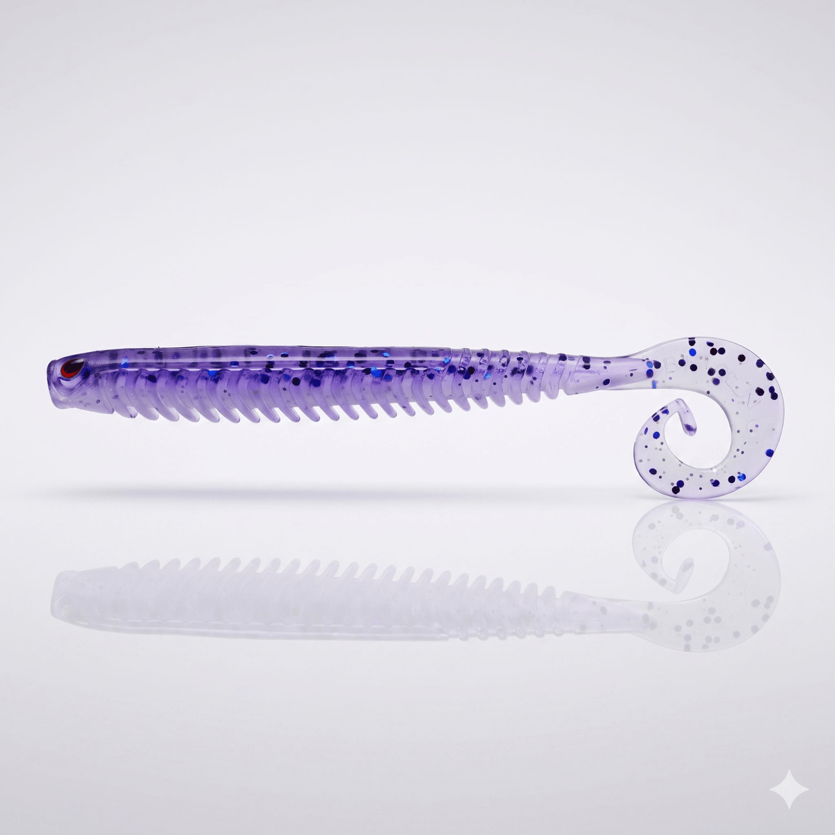 Bite On-Rib Worm Twister-10cm-Lilac-De Goeie Vangst