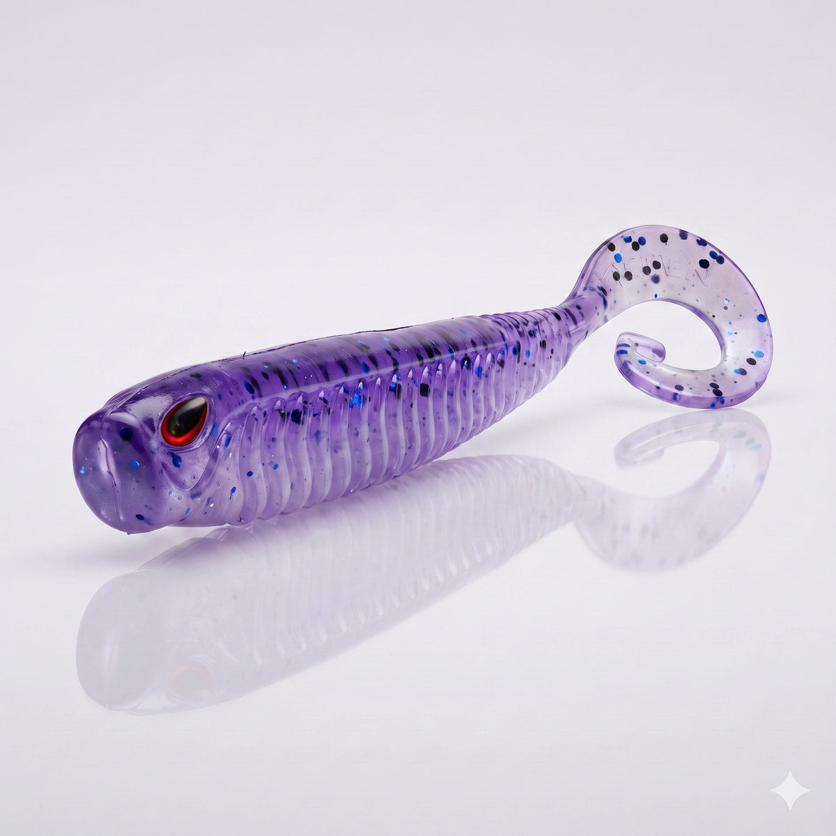 Bite On-Rib Worm Twister-10cm-Lilac-De Goeie Vangst