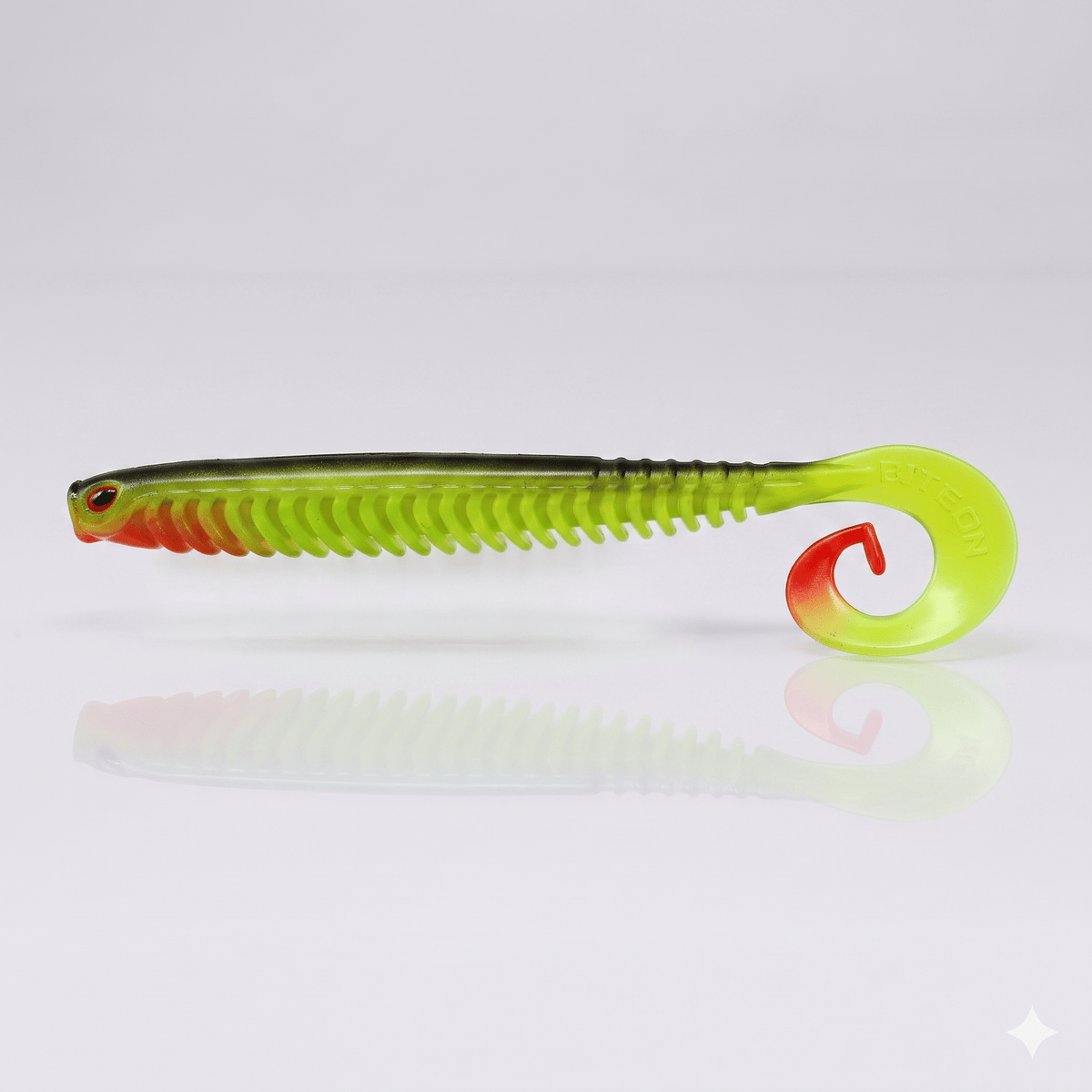 Bite On-Rib Worm Twister-10cm-Sour Apple-De Goeie Vangst
