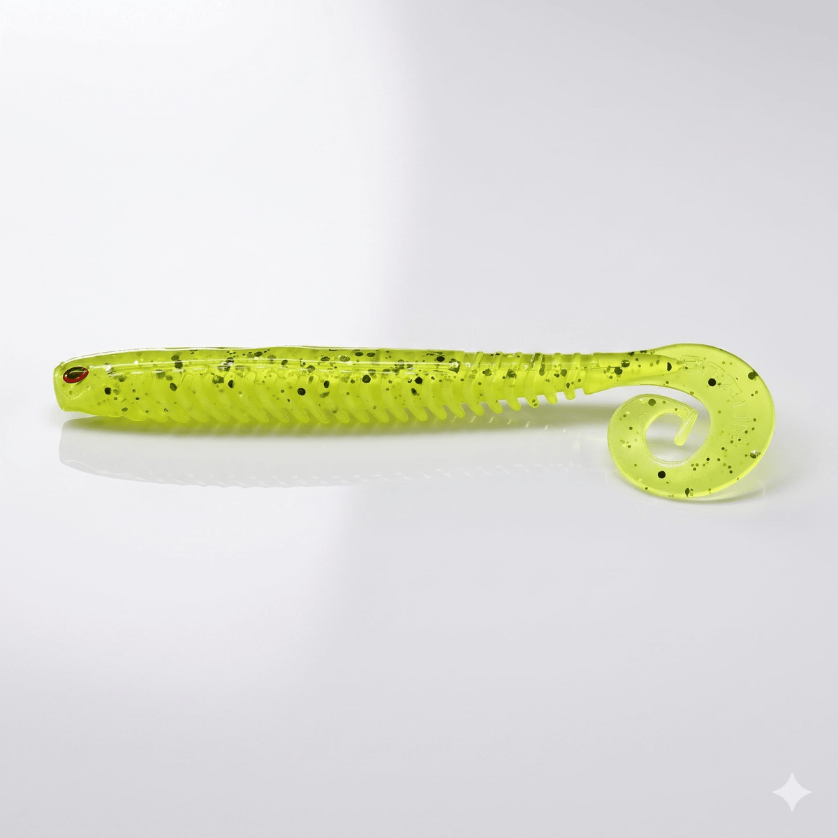 Bite On-Rib Worm Twister-10cm-Green Rose-De Goeie Vangst