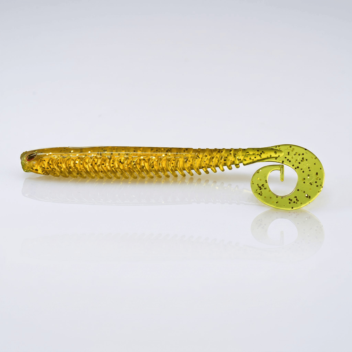 Bite On-Rib Worm Twister-10cm-Caramel Oil-De Goeie Vangst