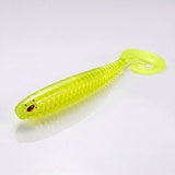 Bite On-Rib Worm Twister-10cm-Lime Perl-De Goeie Vangst