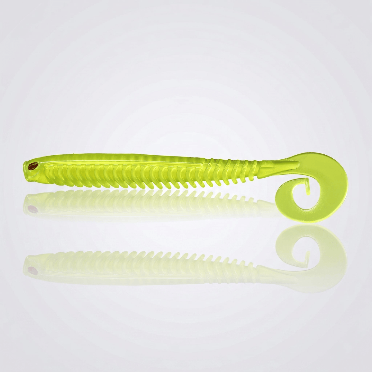 Bite On-Rib Worm Twister-10cm-Lime Perl-De Goeie Vangst